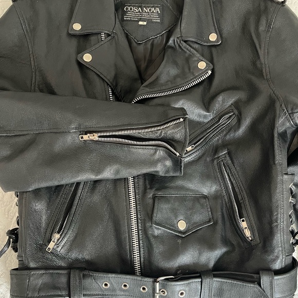 Cosa Nova Vintage Leather Motorcycle Jacket 🏍️ - Picture 5 of 6